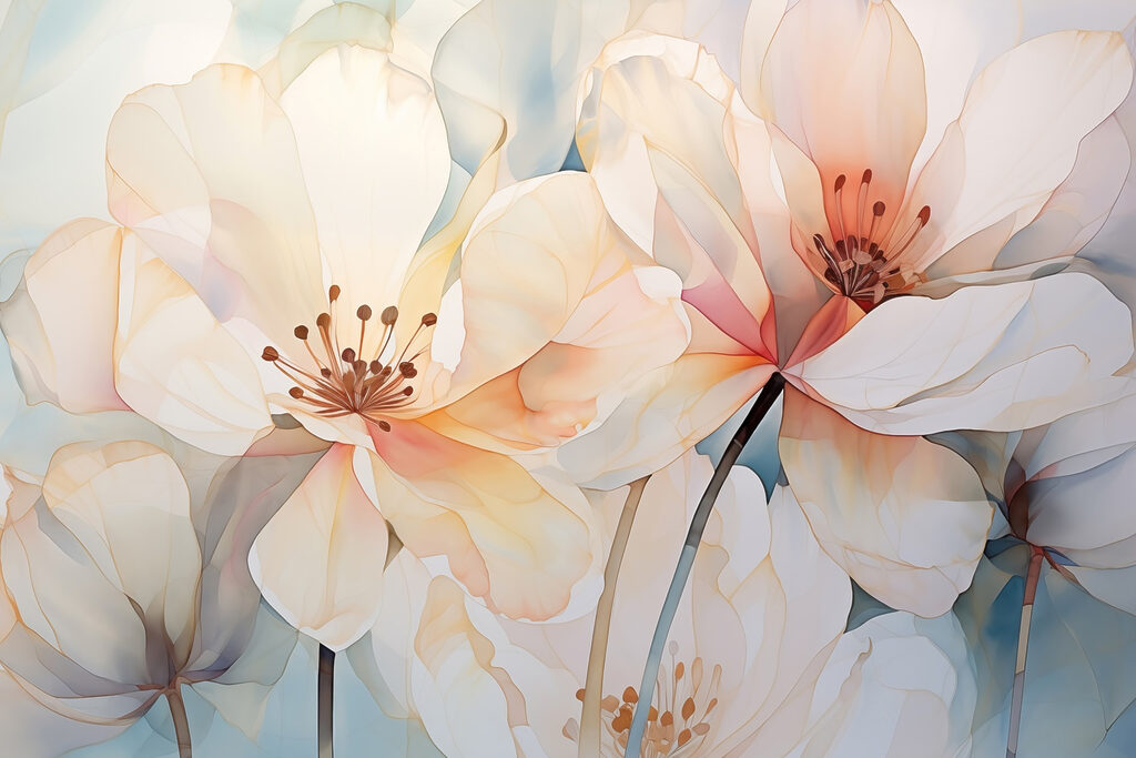 Soft blooms in gentle hues