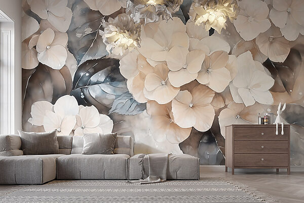 Delicate blooms in soft hues