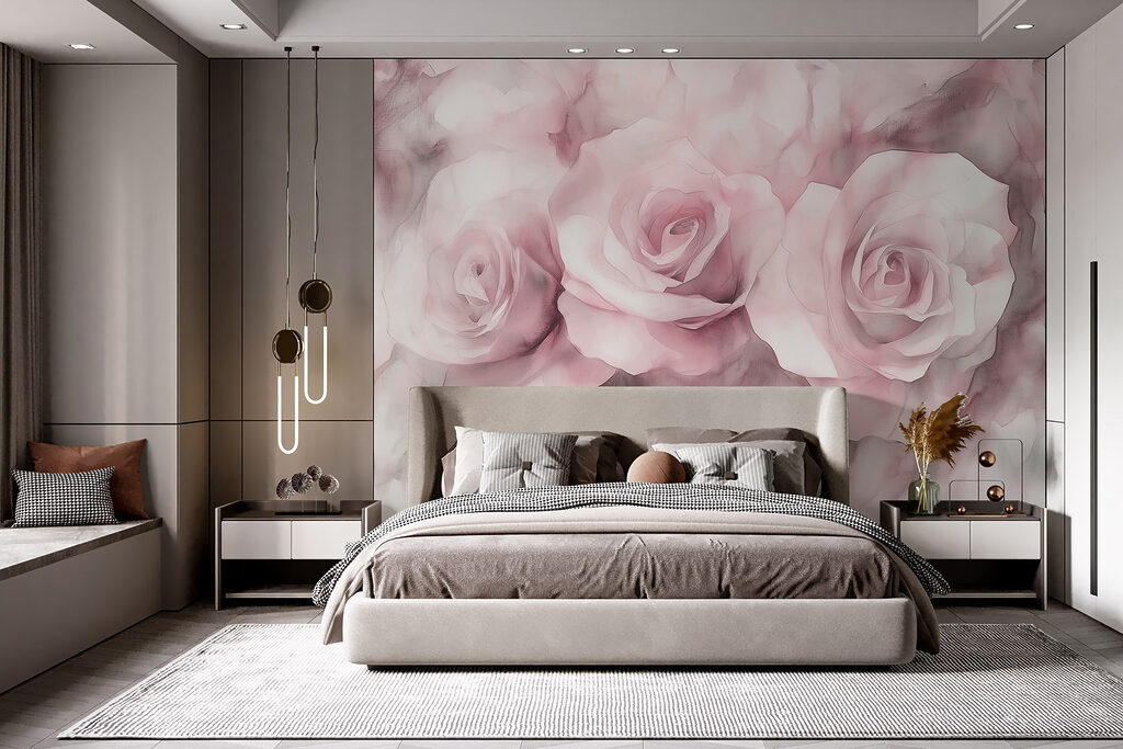 Group of pink roses