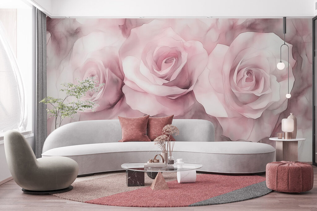 Group of pink roses