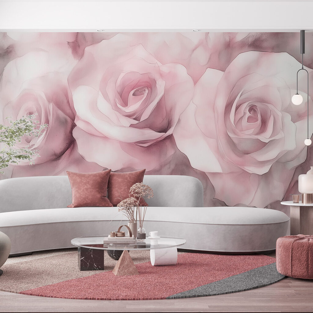 Group of pink roses