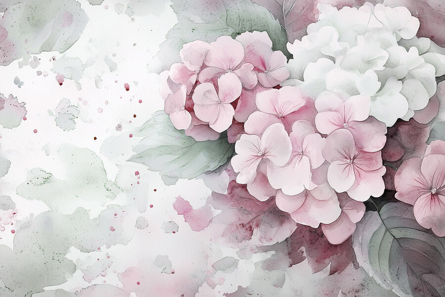Pintura de flores rosas