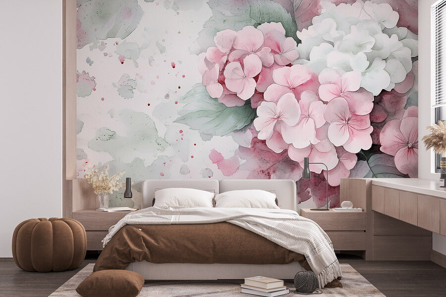 Pintura de flores rosas