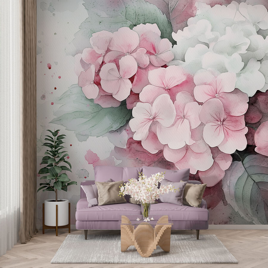 Pintura de flores rosas