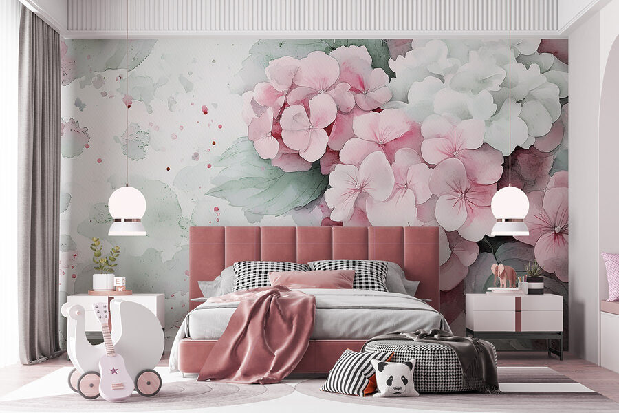 Pintura de flores rosas
