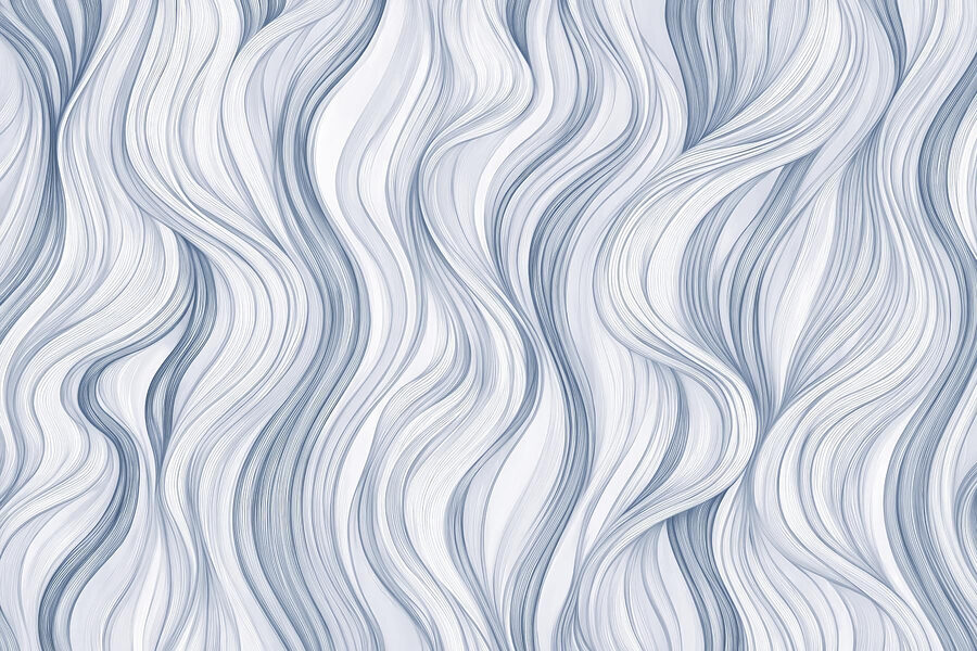 Motivo ondulado blanco y azul