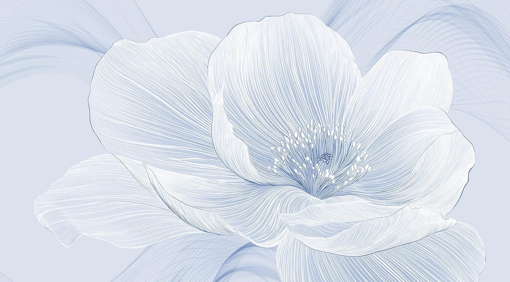 Delicado diseño floral lineal Delicado diseño floral lineal