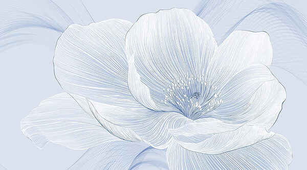 Delicado diseño floral lineal Delicado diseño floral lineal