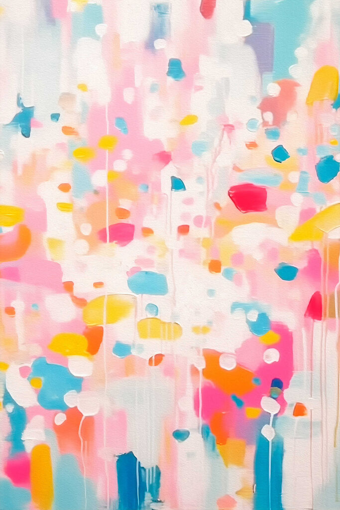 Colorful paint splatter on a white surface Colorful paint splatter on a white surface