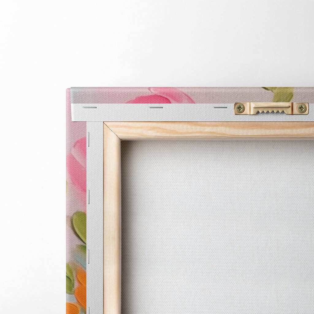 Painting of flowers on a white surface Painting of flowers on a white surface