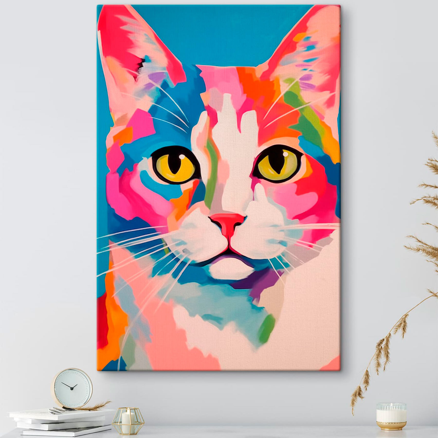 Colorful cat painting Colorful cat painting