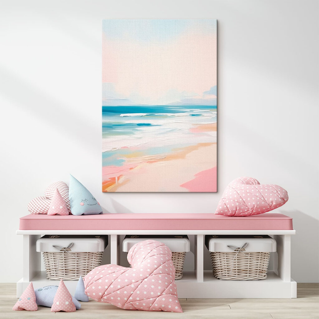 Beach with waves and sand