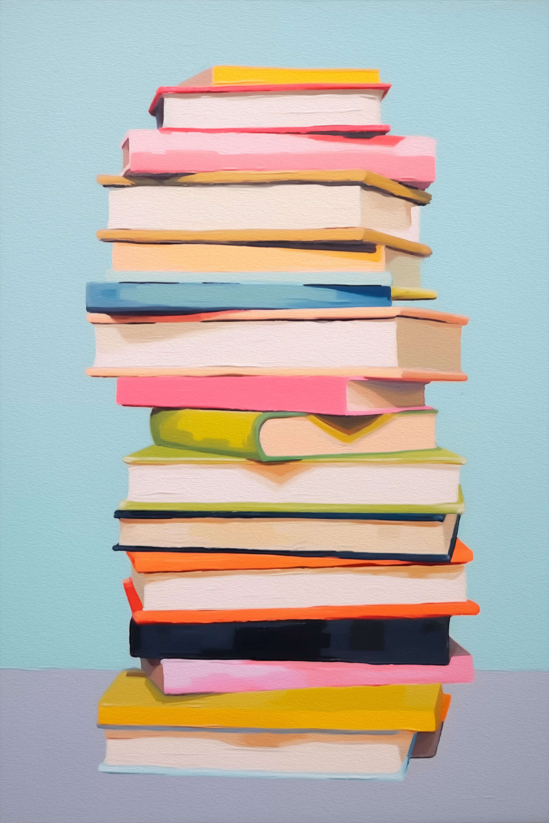 Stack of books on a table Stack of books on a table