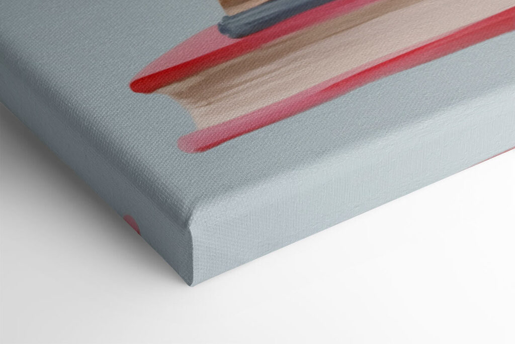 Painting of a stack of books with flowers on top Painting of a stack of books with flowers on top