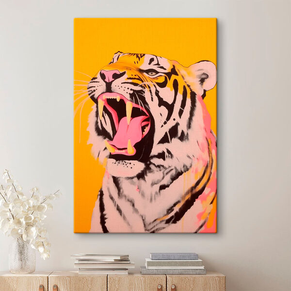 Tigre con la boca abierta Cuadros Tigre con la boca abierta