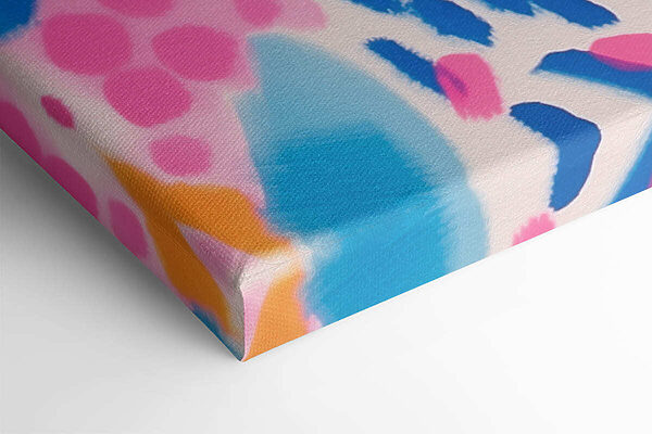 Colorful pattern with black and blue spots
