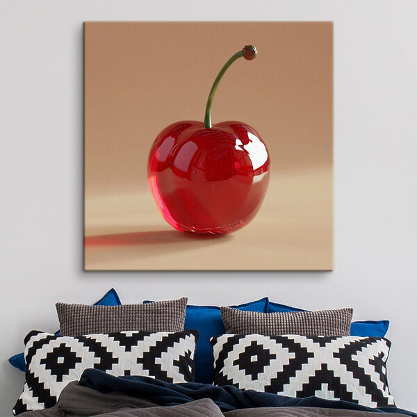 Cuadros Cereza roja con tallo (SKU: s42069) Cuadros Cuadros Cereza roja con tallo (SKU: s42069)