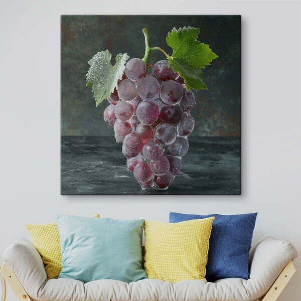 Cuadros Un racimo de uvas con gotas de agua en la parte superior (SKU: s42072) Cuadros Cuadros Un racimo de uvas con gotas de agua en la parte superior (SKU: s42072)