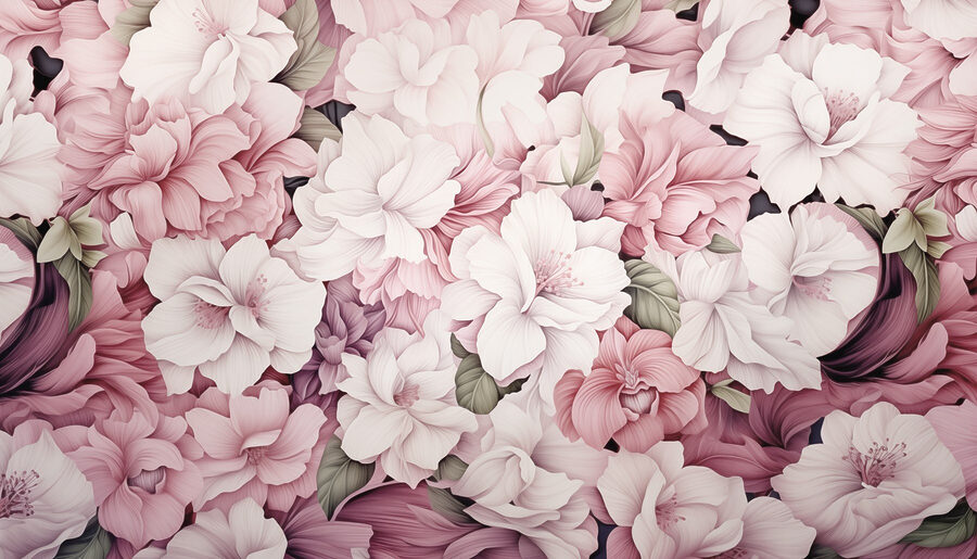 Flores vibrantes en delicada armonía