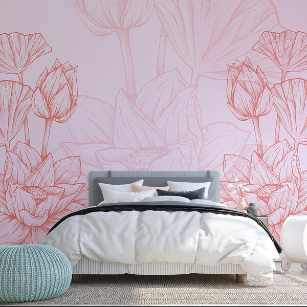 Dibujo de flor rosa y blanca Dibujo de flor rosa y blanca