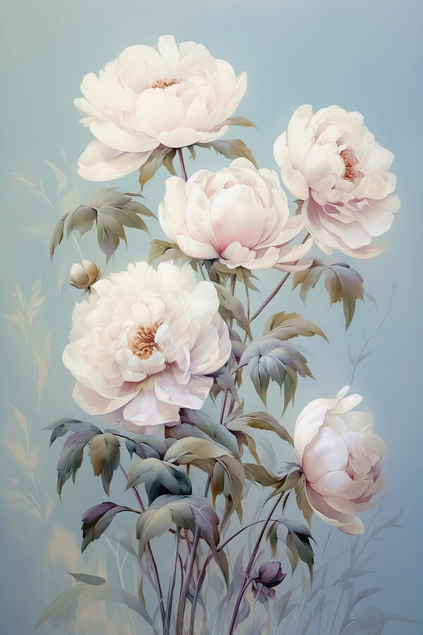 Painting of white flowers