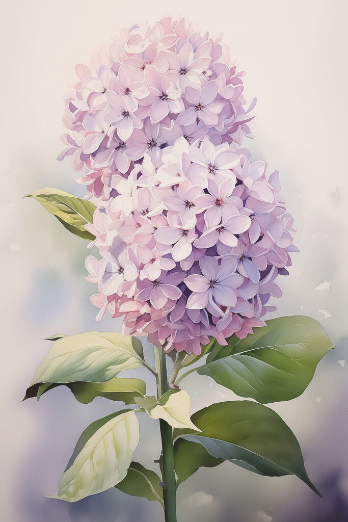 Delicate blooms in soft pastel hues