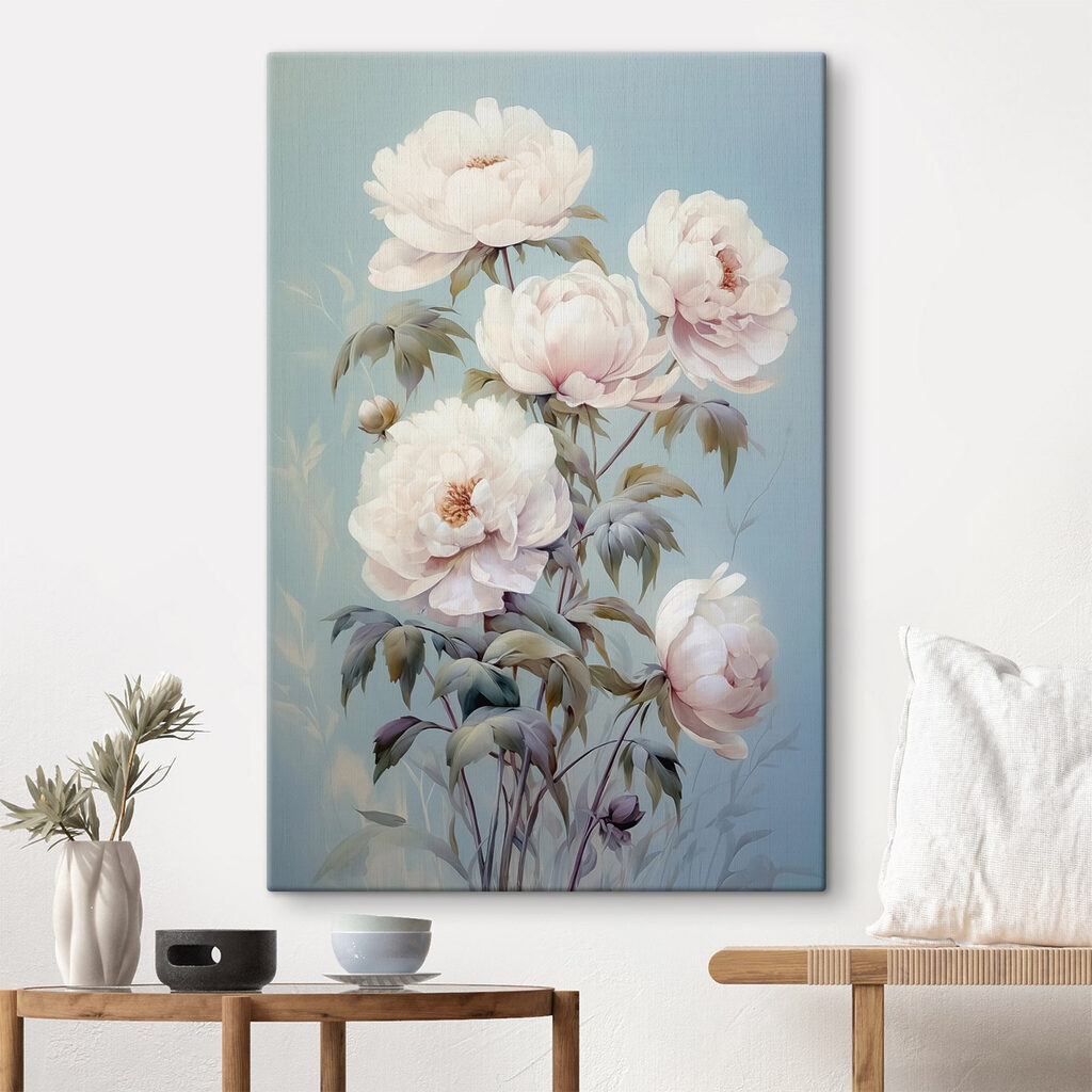 Painting of white flowers