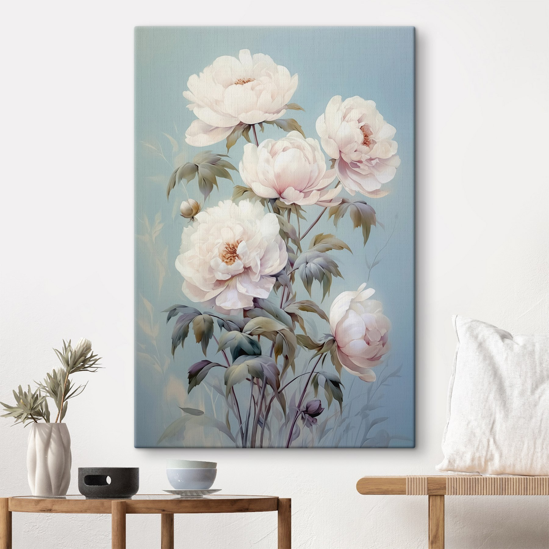 Painting of white flowers