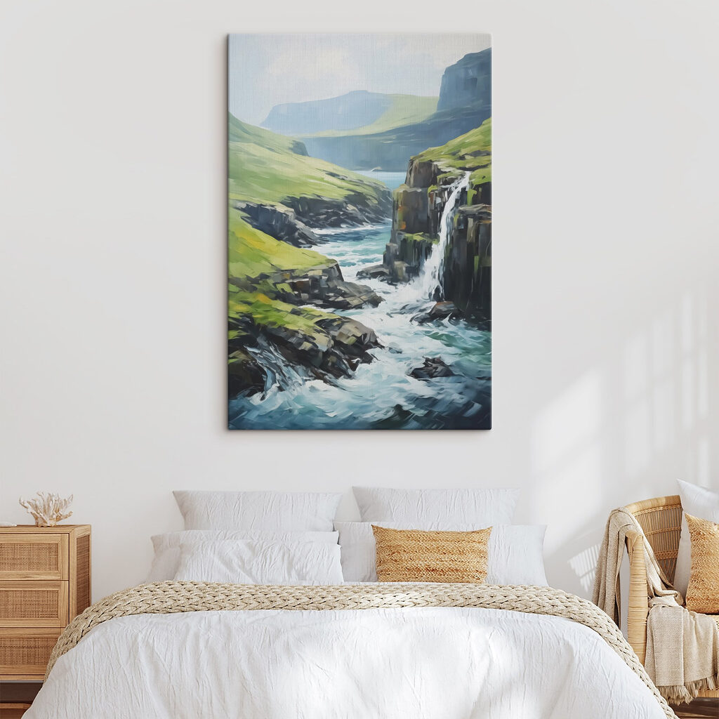 Waterfall in a valley