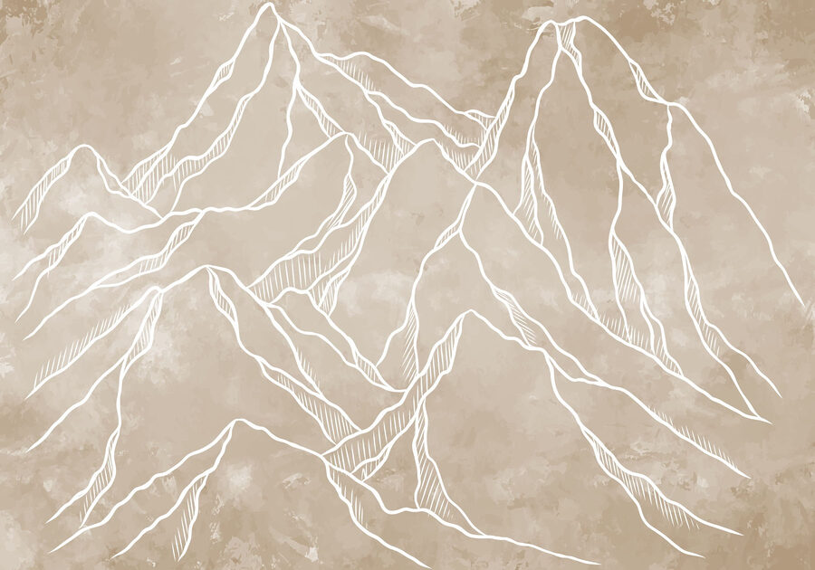 Dibujo de una cadena montañosa