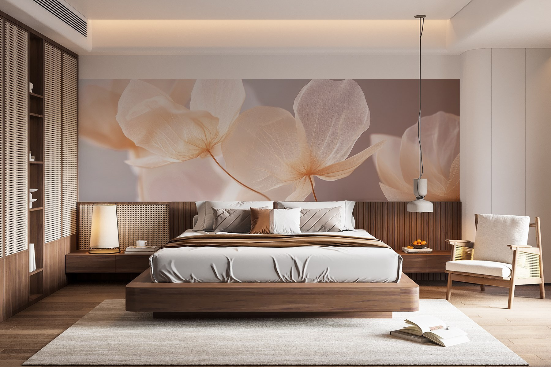 Delicate petals in soft pastel hues