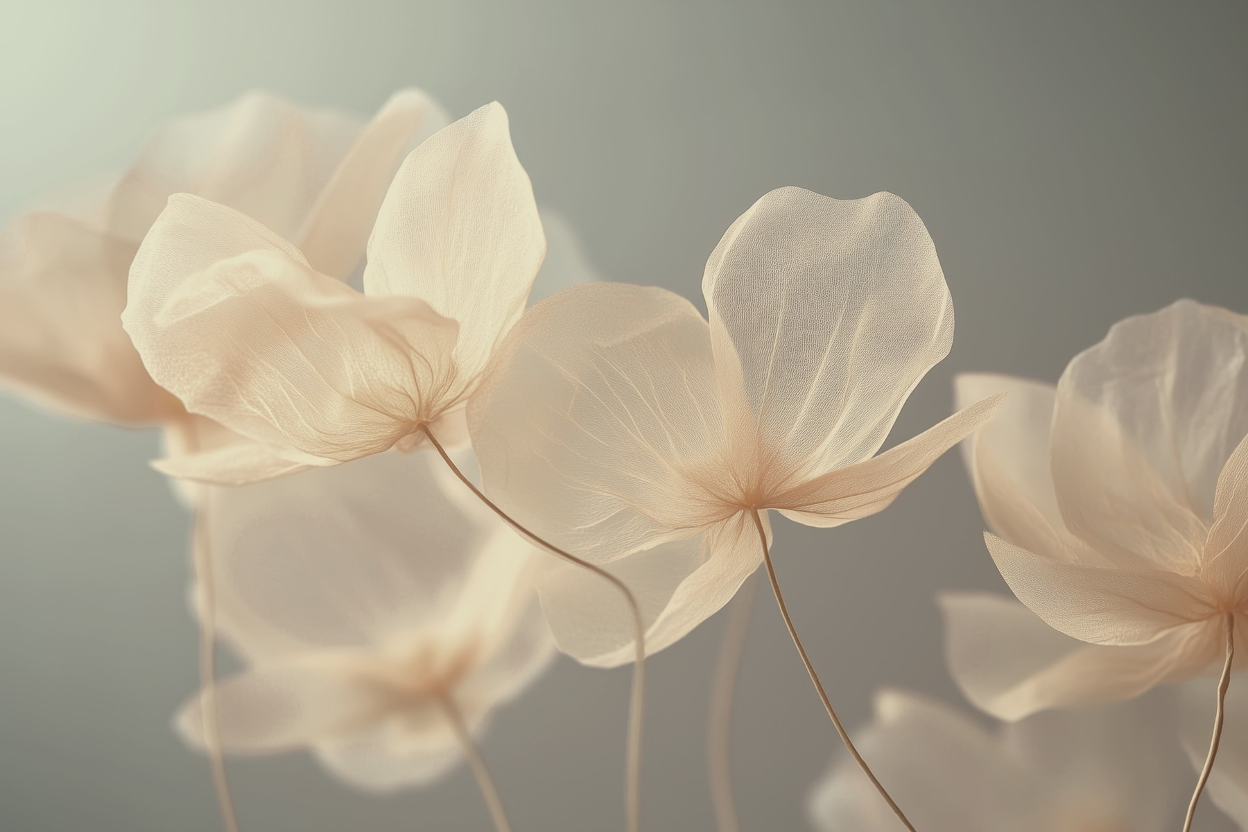Delicate blooms in soft hues