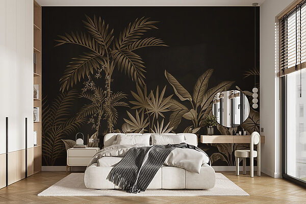 Papel pintado con plantas y hojas Papel pintado con plantas y hojas