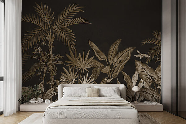 Papel pintado con plantas y hojas Papel pintado con plantas y hojas