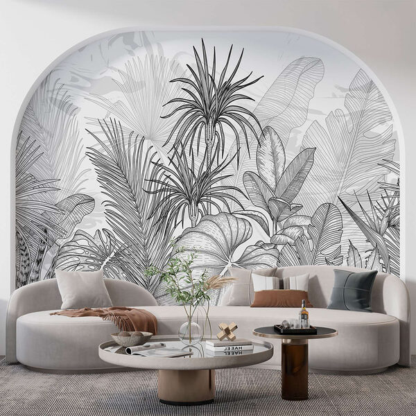 Dibujo de plantas en blanco y negro Dibujo de plantas en blanco y negro
