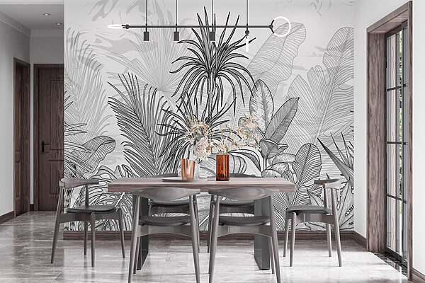 Dibujo de plantas en blanco y negro Dibujo de plantas en blanco y negro