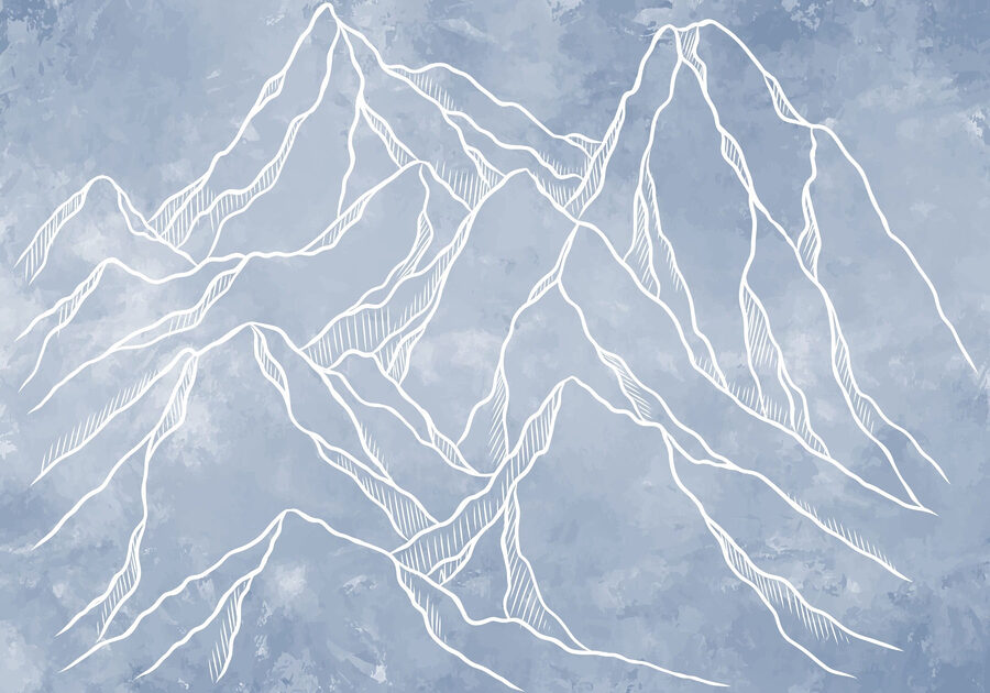 Dibujo de una cadena montañosa