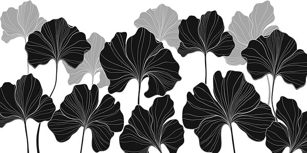 Diseño floral en blanco y negro Diseño floral en blanco y negro