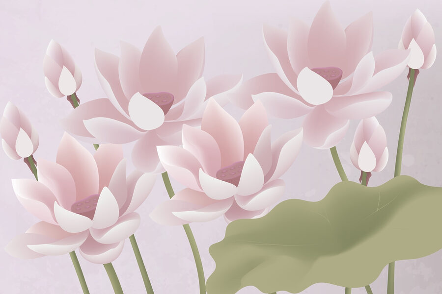 Grupo de flores rosas
