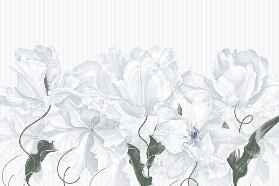 Delicadas flores en tonos suaves
