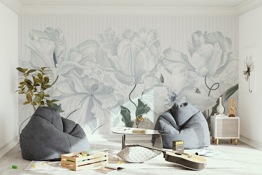 Delicadas flores en tonos suaves