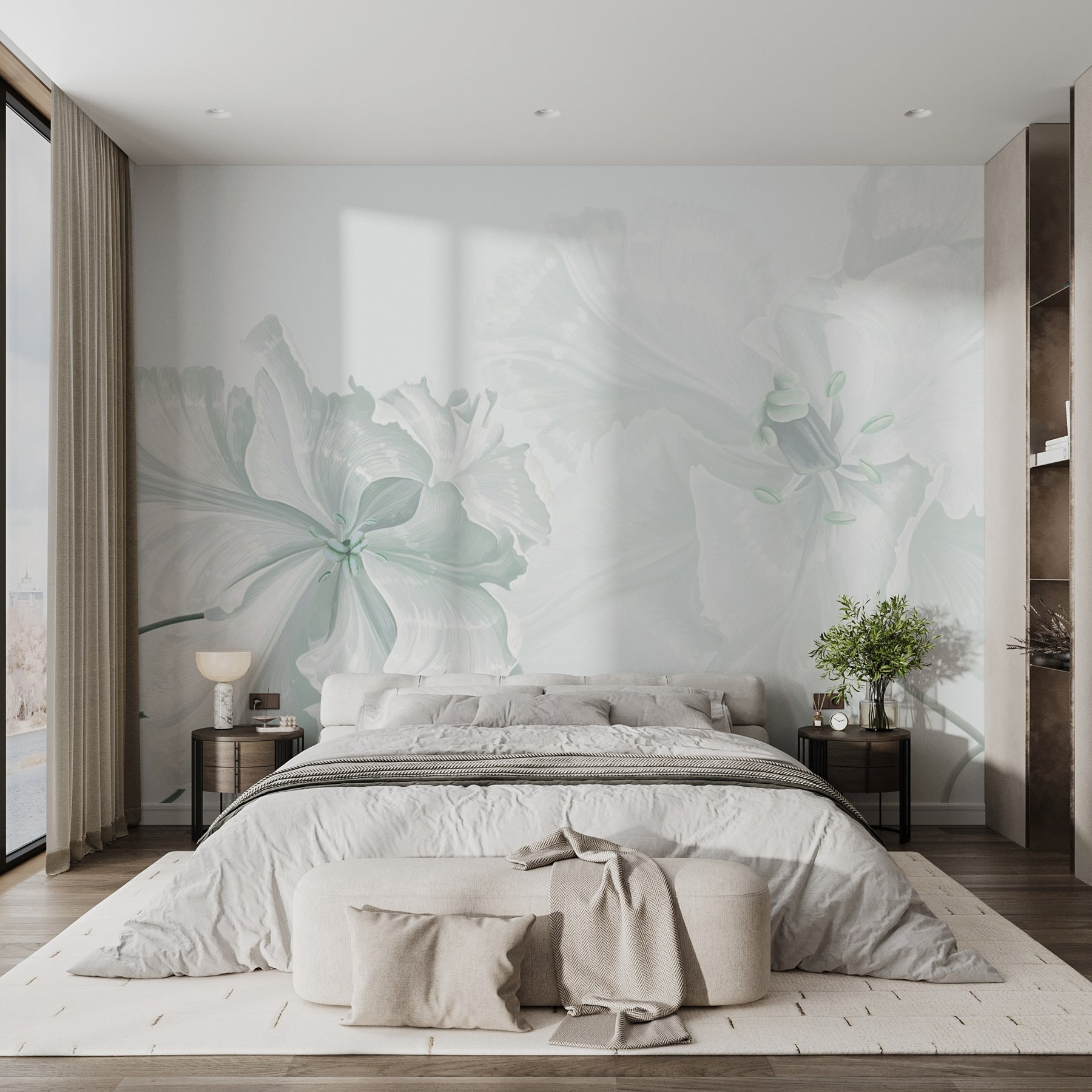 Delicate blooms in soft elegance