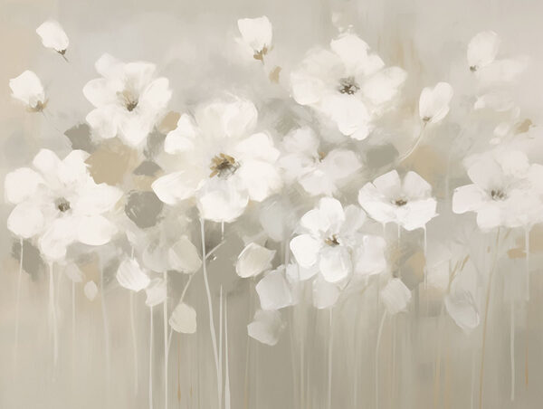 Pintura de flores blancas Pintura de flores blancas