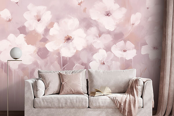 Painting of white flowers