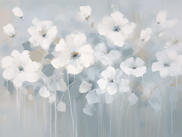 Painting of white flowers