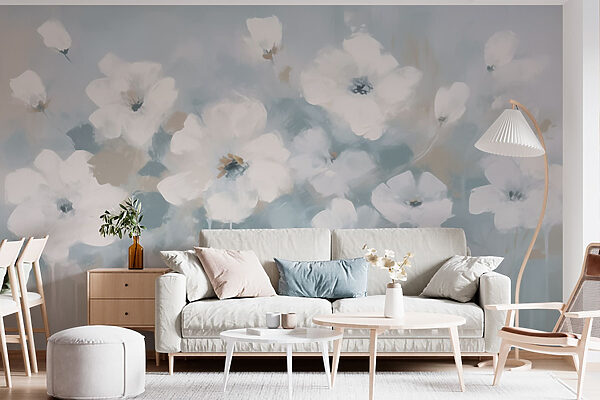 Painting of white flowers