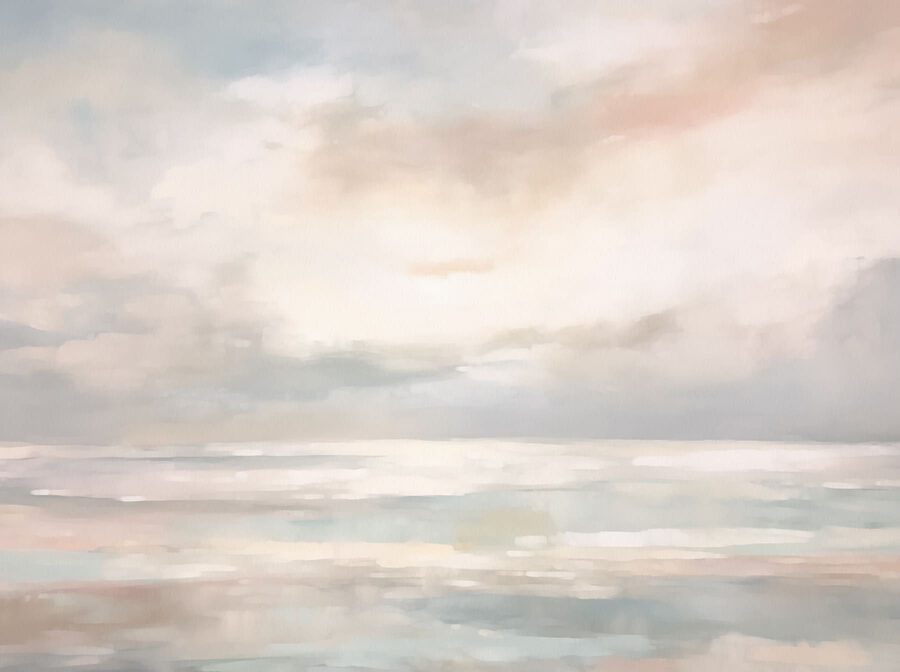 Pintura de un cielo nublado