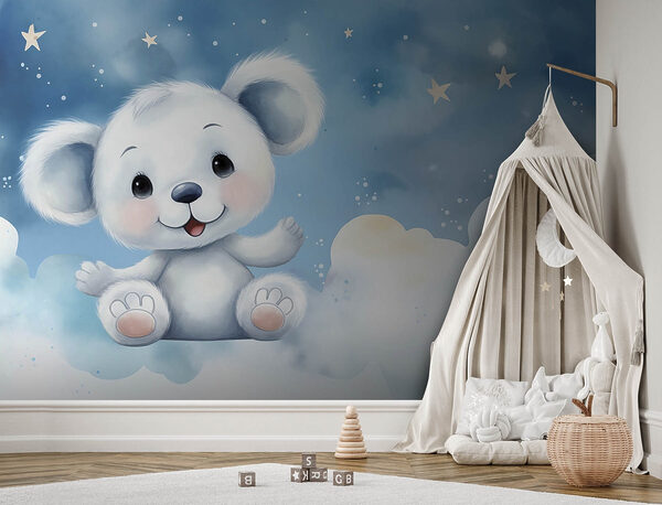 Dibujo animado de un oso blanco Dibujo animado de un oso blanco