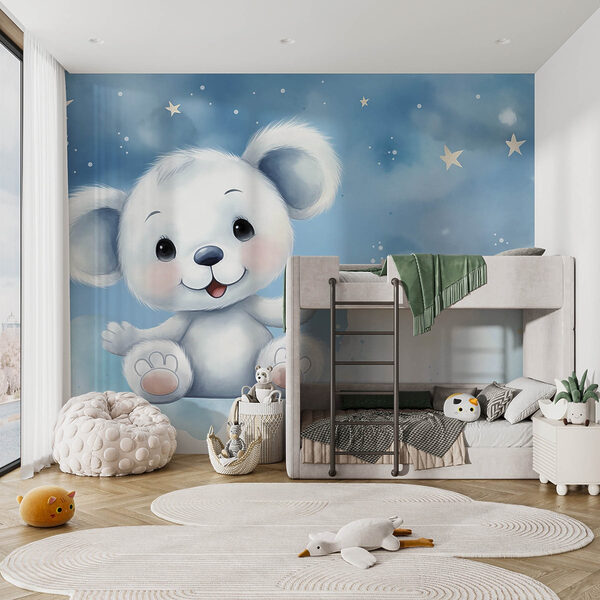 Dibujo animado de un oso blanco Dibujo animado de un oso blanco