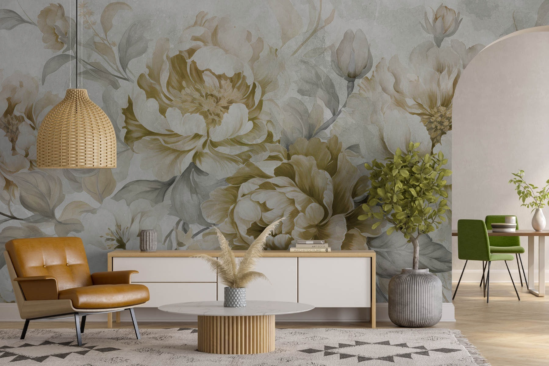 Soft floral elegance in muted tones